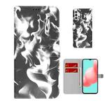 For Samsung Galaxy A32 5G Cloud Fog Pattern Horizontal Flip Leather Case with Holder & Card Slot & Wallet(Black)