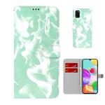 For Samsung Galaxy A41 Cloud Fog Pattern Horizontal Flip Leather Case with Holder & Card Slot & Wallet(Mint Green)