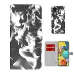 For Samsung Galaxy A51 5G Cloud Fog Pattern Horizontal Flip Leather Case with Holder & Card Slot & Wallet(Black)