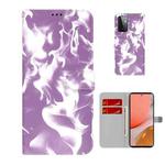 For Samsung Galaxy A52 5G / 4G Cloud Fog Pattern Horizontal Flip Leather Case with Holder & Card Slot & Wallet(Purple)