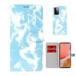For Samsung Galaxy A52 5G / 4G Cloud Fog Pattern Horizontal Flip Leather Case with Holder & Card Slot & Wallet(Sky Blue)