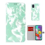 For Samsung Galaxy A71 4G Cloud Fog Pattern Horizontal Flip Leather Case with Holder & Card Slot & Wallet(Mint Green)