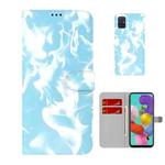 For Samsung Galaxy A71 4G Cloud Fog Pattern Horizontal Flip Leather Case with Holder & Card Slot & Wallet(Sky Blue)
