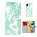 For Samsung Galaxy A71 5G Cloud Fog Pattern Horizontal Flip Leather Case with Holder & Card Slot & Wallet(Mint Green)