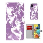 For Samsung Galaxy A71 5G Cloud Fog Pattern Horizontal Flip Leather Case with Holder & Card Slot & Wallet(Purple)