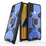 For Samsung Galaxy M30s Space PC+TPU Shockproof Case with Ring Holder(Blue)