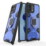 For Xiaomi Mi 11 Lite Space PC+TPU Shockproof Case with Ring Holder(Blue)