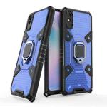 For Xiaomi Redmi 9A Space PC+TPU Shockproof Case with Ring Holder(Blue)