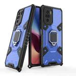 For Xiaomi Redmi K40 Space PC+TPU Shockproof Case with Ring Holder(Blue)