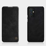 For OnePlus 9R NILLKIN QIN Series Crazy Horse Texture Horizontal Flip Leather Case with Card Slot(Black)