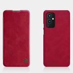 For OnePlus 9R NILLKIN QIN Series Crazy Horse Texture Horizontal Flip Leather Case with Card Slot(Red)