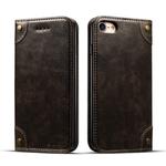 For iPhone SE 2022 / SE 2020 / 8 / 7 Baroque Simple Horizontal Flip Leather Case with Holder & Card Slots & Wallet(Black)