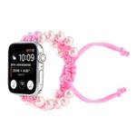 Umbrella Rope Bead Nylon Watch Band For Apple Watch Ultra 49mm / Series 8&7 45mm / SE 2&6&SE&5&4 44mm / 3&2&1 42mm(Pink)