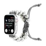 Umbrella Rope Bead Nylon Watch Band For Apple Watch Ultra 49mm / Series 8&7 45mm / SE 2&6&SE&5&4 44mm / 3&2&1 42mm(Gray)