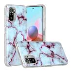 For Xiaomi Redmi Note 10 Marble Pattern Soft TPU Protective Case(Red)