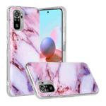 For Xiaomi Redmi Note 10 Marble Pattern Soft TPU Protective Case(Purple)