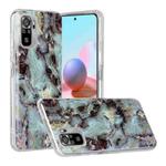 For Xiaomi Redmi Note 10 Marble Pattern Soft TPU Protective Case(Brown)
