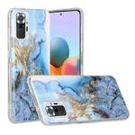 For Xiaomi Redmi Note 10 Pro Marble Pattern Soft TPU Protective Case(Blue)