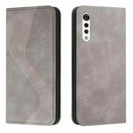 For LG Velvet Skin Feel Magnetic S-type Solid Color Horizontal Flip Leather Case with Holder & Card Slot & Wallet(Grey)
