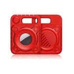 Punk Armor Anti-scratch Shockproof TPU Protective Cover Case with Keychain Hook Loop for AirTag(Red)