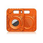 Punk Armor Anti-scratch Shockproof TPU Protective Cover Case with Keychain Hook Loop for AirTag(Orange)