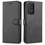 For Samsung Galaxy A72 5G / 4G AZNS Skin Feel Calf Texture Horizontal Flip Leather Case with Card Slots & Holder & Wallet(Black)