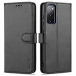 For Samsung Galaxy S20 FE / S20 Lite / S20 Fan Edition / S20 FE 5G / S20 FE 2022 AZNS Skin Feel Calf Texture Horizontal Flip Leather Case with Card Slots & Holder & Wallet(Black)