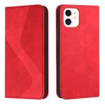 Skin Feel Magnetic S-type Solid Color Horizontal Flip Leather Case with Holder & Card Slot & Wallet For iPhone 11(Red)