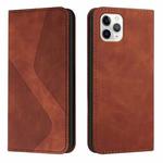 Skin Feel Magnetic S-type Solid Color Horizontal Flip Leather Case with Holder & Card Slot & Wallet For iPhone 11 Pro(Brown)