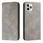 Skin Feel Magnetic S-type Solid Color Horizontal Flip Leather Case with Holder & Card Slot & Wallet For iPhone 11 Pro(Grey)