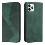 Skin Feel Magnetic S-type Solid Color Horizontal Flip Leather Case with Holder & Card Slot & Wallet For iPhone 11 Pro(Green)
