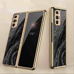 For Xiaomi Mi Mix Fold GKK Marble Pattern Electroplating Painted Glass Case(Marble 08)