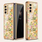 For Xiaomi Mi Mix Fold GKK Floral Pattern Electroplating Painted Glass Case(Floral 02)
