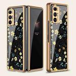 For Xiaomi Mi Mix Fold GKK Floral Pattern Electroplating Painted Glass Case(Floral 06)