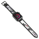 Ink Painting Leather Watch Band For Apple Watch Ultra 49mm / Series 8&7 45mm / SE 2&6&SE&5&4 44mm / 3&2&1 42mm(Black)