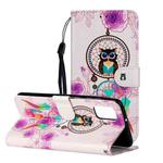 For Samsung Galaxy A32 4G Oil Embossed Pattern Horizontal Flip PU Leather Case with Holder & Card Slots & Wallet & Lanyard(Owl Wind Chimes)