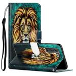 For Samsung Galaxy S21 FE 5G Oil Embossed Pattern Horizontal Flip PU Leather Case with Holder & Card Slots & Wallet & Lanyard(Lion)