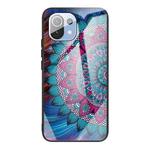 For Xiaomi Mi 11 Colorful Painted Glass Shockproof Protective Case(Mandala)