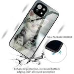 For Xiaomi Mi 11 Pro Colorful Painted Glass Shockproof Protective Case(Cute cat)