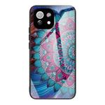 For Xiaomi Mi 11 Lite Colorful Painted Glass Shockproof Protective Case(Mandala)