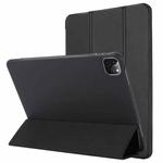 For iPad Pro 11 2022 / 2021 / 2020 TPU Horizontal Flip Leather Tablet Case with Three-folding Holder(Black)