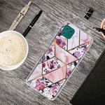 For Samsung Galaxy A22 5G Abstract Marble Pattern Protective Case(Rhombus Rose)