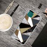 For Samsung Galaxy A22 5G Abstract Marble Pattern Protective Case(Rhombus Golden)