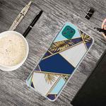 For Samsung Galaxy A22 5G Abstract Marble Pattern TPU Protective Case(Leaves)