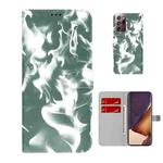 For Samsung Galaxy Note20 Ultra Cloud Fog Pattern Horizontal Flip Leather Case with Holder & Card Slot & Wallet(Dark Green)