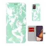 For Samsung Galaxy Note20 Ultra Cloud Fog Pattern Horizontal Flip Leather Case with Holder & Card Slot & Wallet(Mint Green)