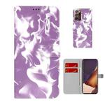 For Samsung Galaxy Note20 Ultra Cloud Fog Pattern Horizontal Flip Leather Case with Holder & Card Slot & Wallet(Purple)