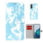 For Samsung Galaxy S21 5G Cloud Fog Pattern Horizontal Flip Leather Case with Holder & Card Slot & Wallet(Sky Blue)