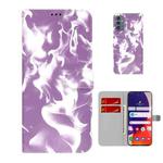 For Samsung Galaxy Quantum 2 / A82 5G Cloud Fog Pattern Horizontal Flip Leather Case with Holder & Card Slot & Wallet(Purple)