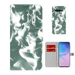 For Samsung Galaxy S10 Cloud Fog Pattern Horizontal Flip Leather Case with Holder & Card Slot & Wallet(Dark Green)